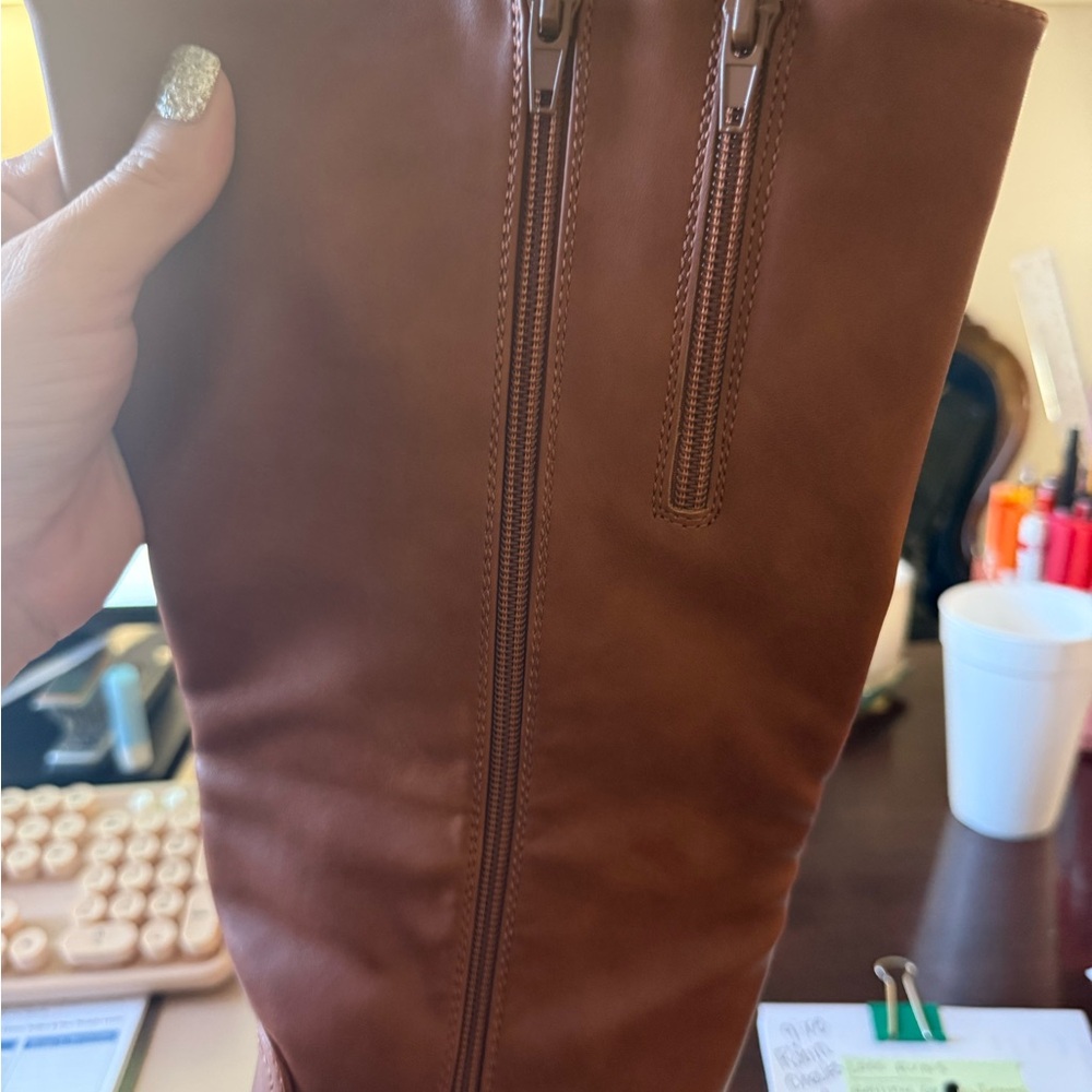 Pierre Dumas Brown Combat & Moto Boots - Picture 4 of 5